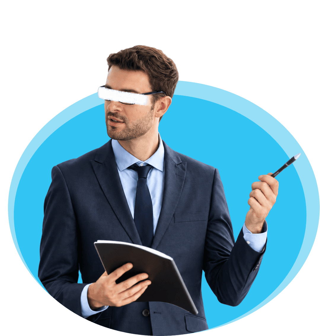 Business consultant reviewing a project