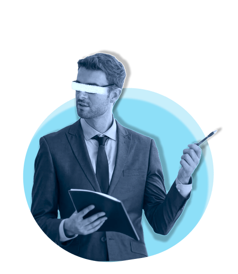 Business consultant reviewing a project